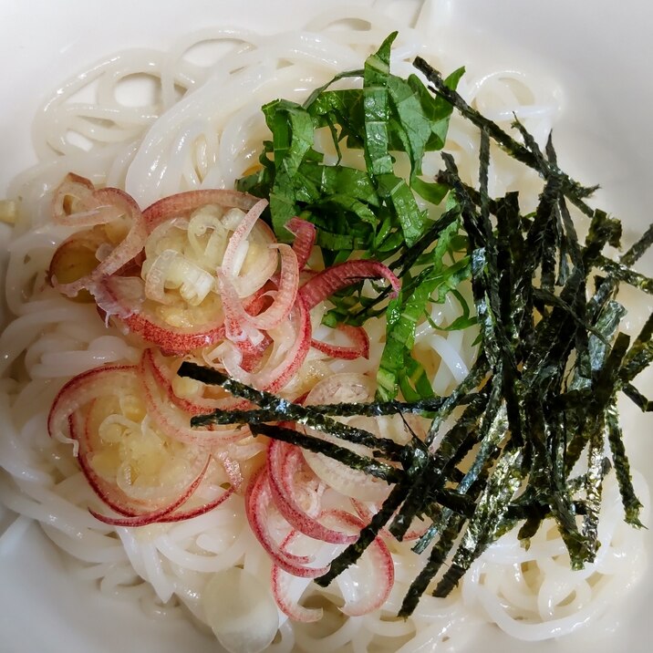 みょうがと大葉のそうめん